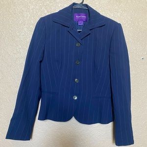 Ralph Lauren Purple Label Pinstripe Button Blazer